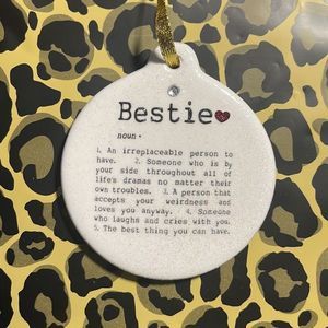 Bestie Definition BFF Christmas Ornament Best Friend